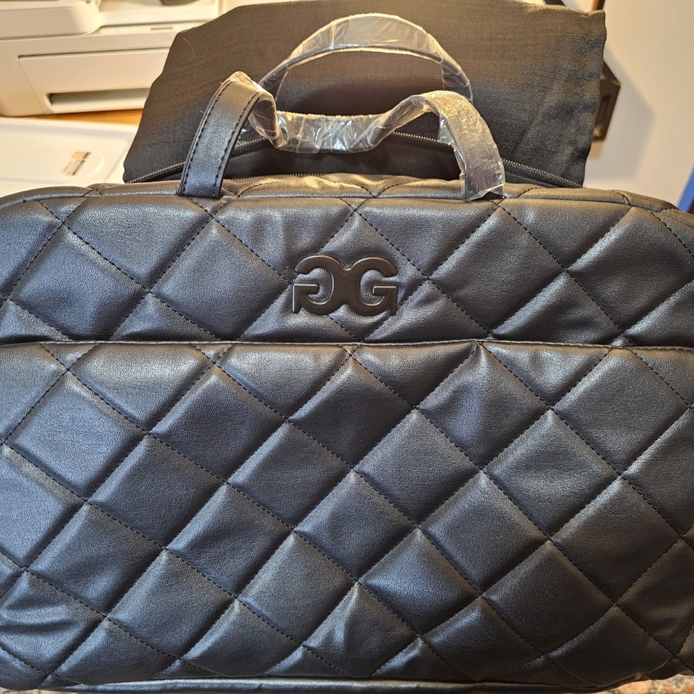 Gilda Paris Lrg Black Quilted Weekender/Duffle Travel Bag Suitcase Carry On NWT